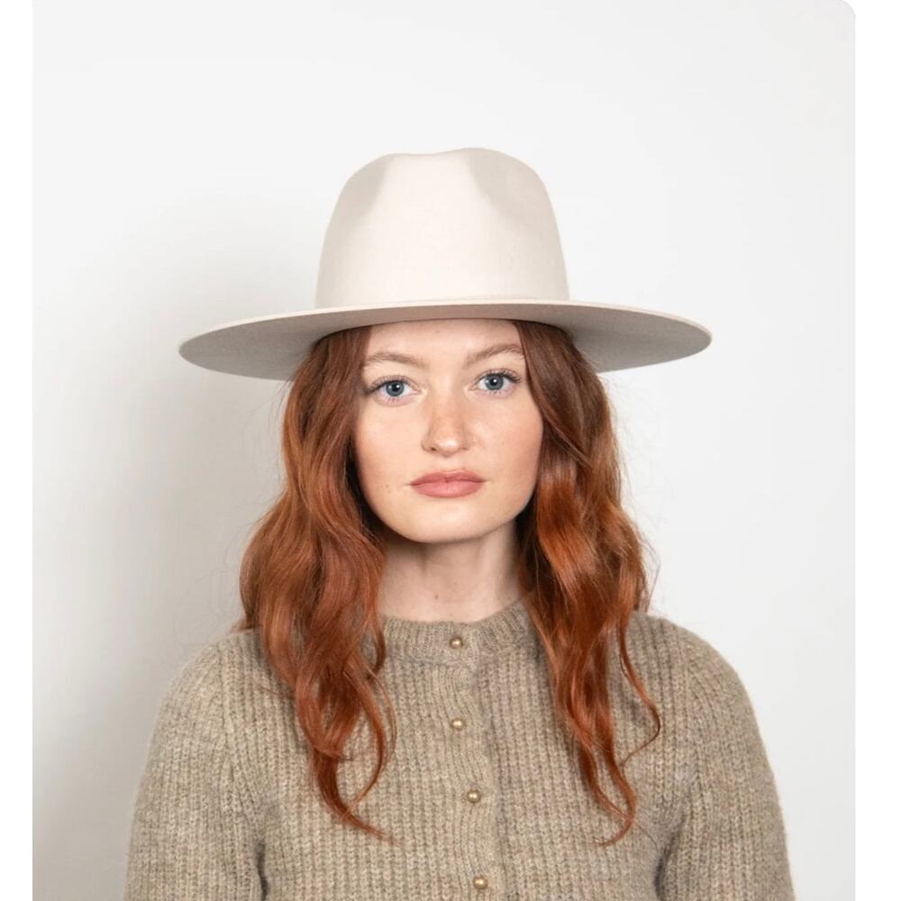 Abercrombie & Fitch Panama Wool Wide Wyeth Shea Hat Western resort Putty color